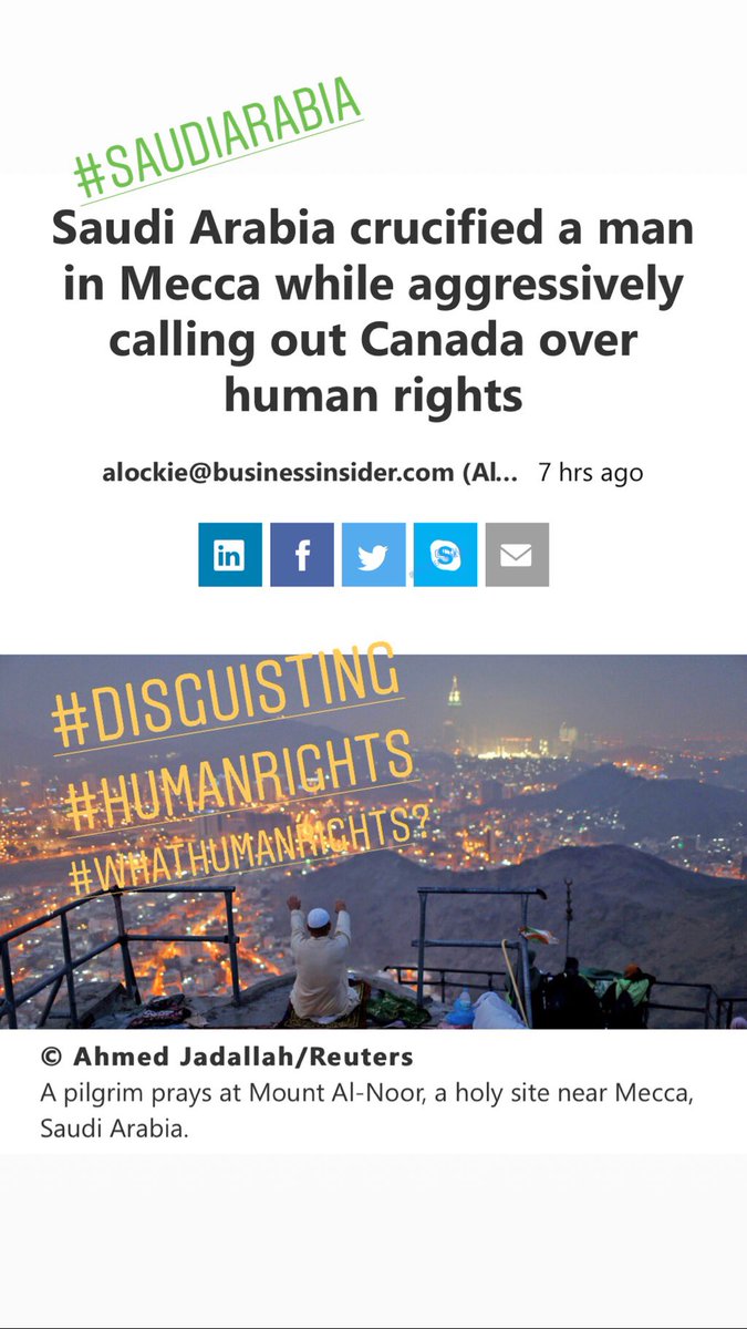Mohammad Bin Salman Al Saud I thought you were making #saudiarabia into a better place?  I was wrong.  How can you call out #Canada for human rights violations when you’re allowing this? #crucified #humanrights #MohammadBinSalmanAlSaud #crownprince