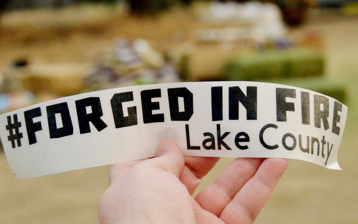 OrphanDog's tweet photo. #AgainWeRise #LakeCountyStrong and #ForgedInFire decals are now available on @OrphanDog's new Fundraising site https://t.co/J2tXhmVkGD! All payments are processed securely by PayPal. Donate what you want, get a decal as our thank you! #MendocinoComplex #RanchFire #RiverFire https://t.co/PaWXzGJUEl