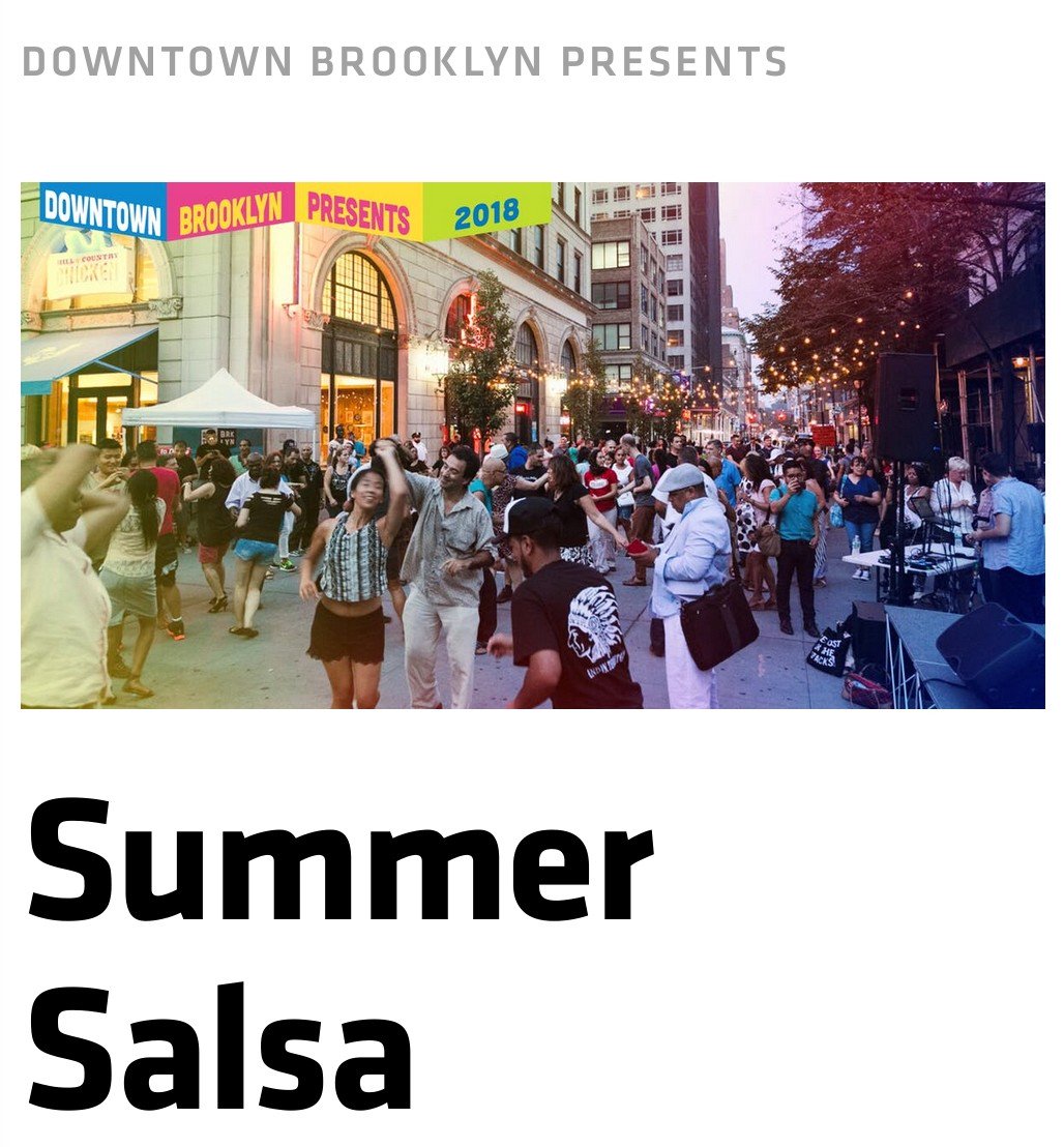 NYCFreeSummer's tweet photo. #Salsa with @salsasalsanyc in downtown #brooklyn Thursday nights in August at 5pm! Photo: @DowntownBklyn
#free #dancing #nyc #nycfreesummer #afterwork https://t.co/qIktXBZwGK