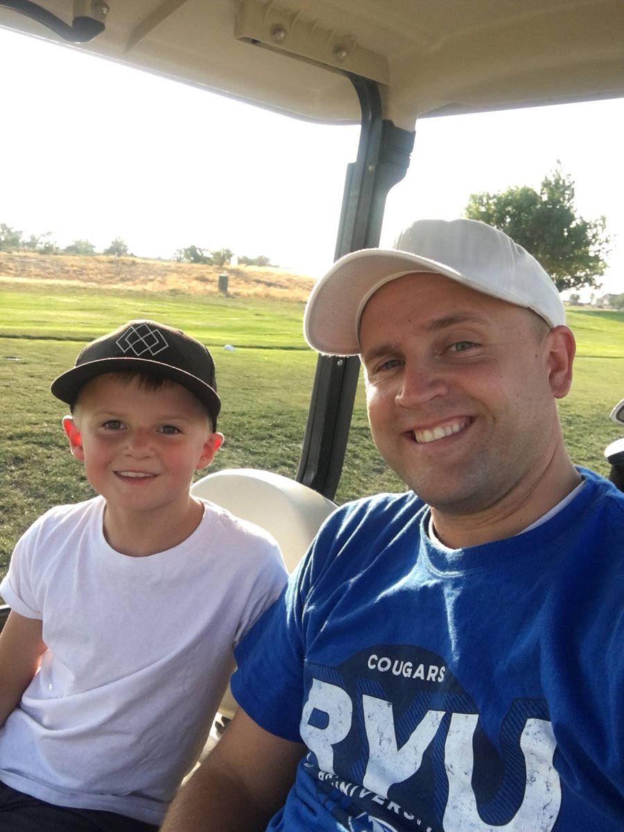 moe_fin's tweet photo. Got to go golfing with my boy Boston tonight. He did awesome for his first ever 9 holes and I played my best 9 holes in years. #winwin #BostonTyler #HeIsANatural https://t.co/mGs0olc3D0