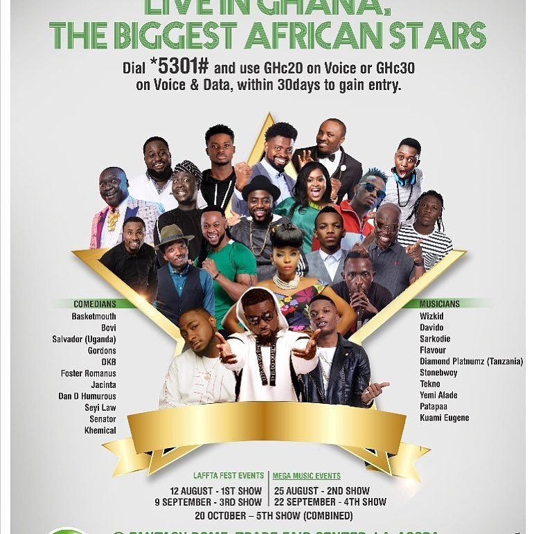 FantasyGhana's tweet photo. GloMobile LafftaFest about to explode your laughing muscles on August 12th 2018 https://t.co/yOMqLnjafC