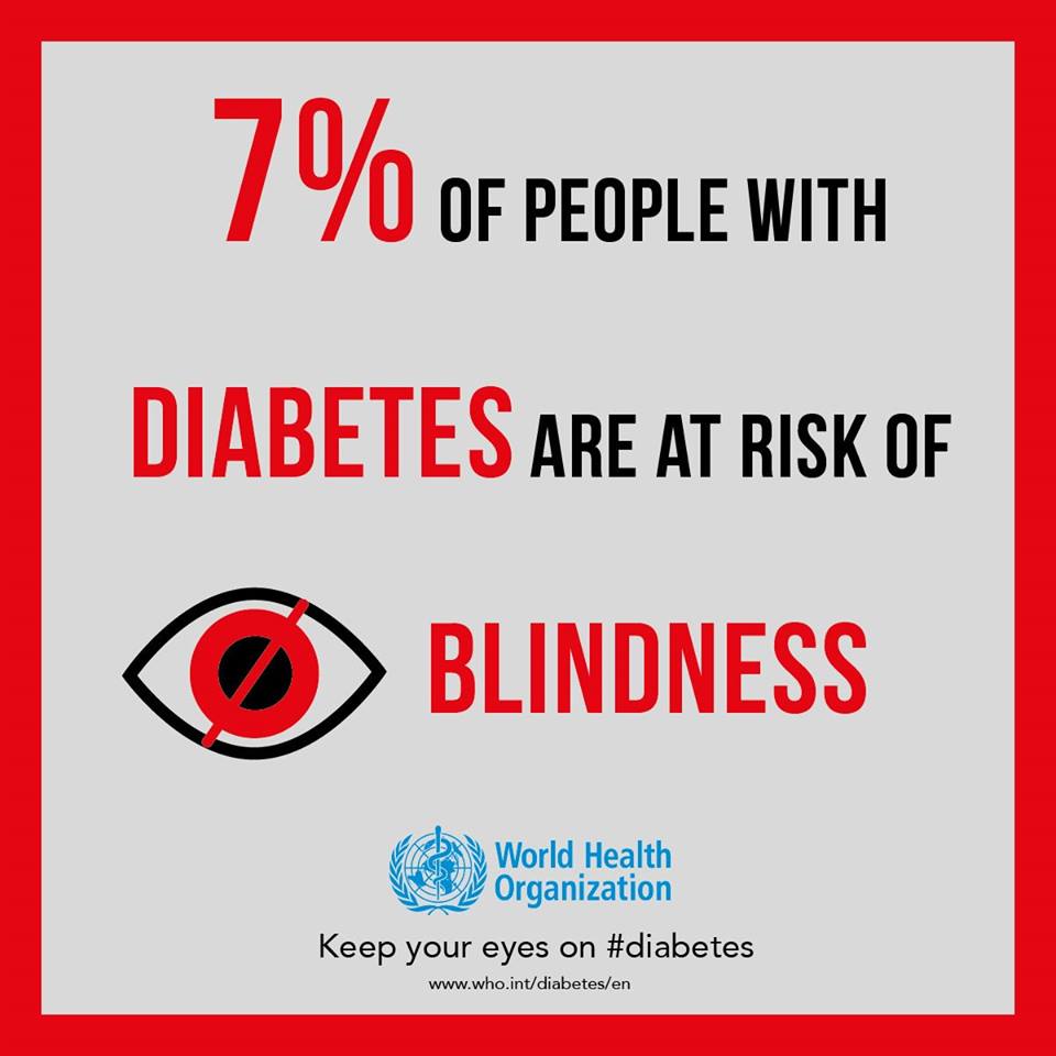 WHOSEARO's tweet photo. #DYK: #Diabetes is a major cause of 👁️#blindness:
7% of people with diabetes are at risk of blindness.

People with diabetes should have periodic, comprehensive eye examinations.

👉Do you know if you are #diabetic? 
Make sure to have a check-up! https://t.co/2n4HiAIY3b