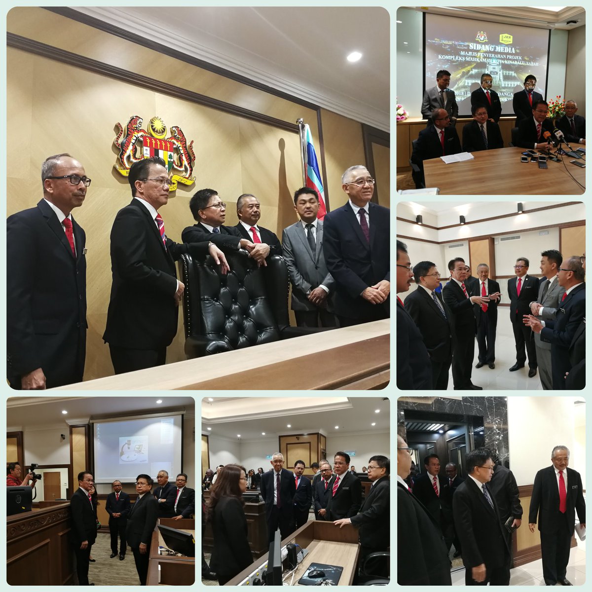 KPKR <a href="/RoslanMdTaha/">Roslan Md Taha</a> secara rasminya menyerahkan Projek Kompleks Mahkamah Kota Kinabalu.Bangunan ikonik gah berdiri d tengah2 Bandaraya KK.Majlis dsaksikan YAA Ketua Hakim Negara &amp; YB Menteri d JPM Undang2
<a href="/chedetofficial/">Dr Mahathir Mohamad</a>
<a href="/baru_bian/">Baru Bian</a> <a href="/HjAnuarTahir/">Hj Anuar Tahir</a> <a href="/DrAliHamsa/">Ali Hamsa #YNWA</a> <a href="/BHEUUJPM/">BHEUU, JPM</a> <a href="/MYJudiciary/">Malaysian Judiciary</a>