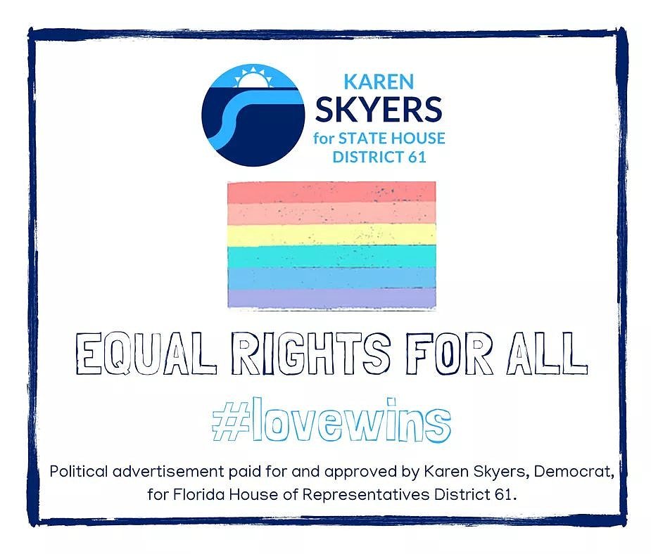 KarenSkyers's tweet photo. #LoveWins @hcglbtadc #voteKarenSkyersHouseDistrict61 #voteAugust28 #KarenSkyers https://t.co/GuNDzBHaOv