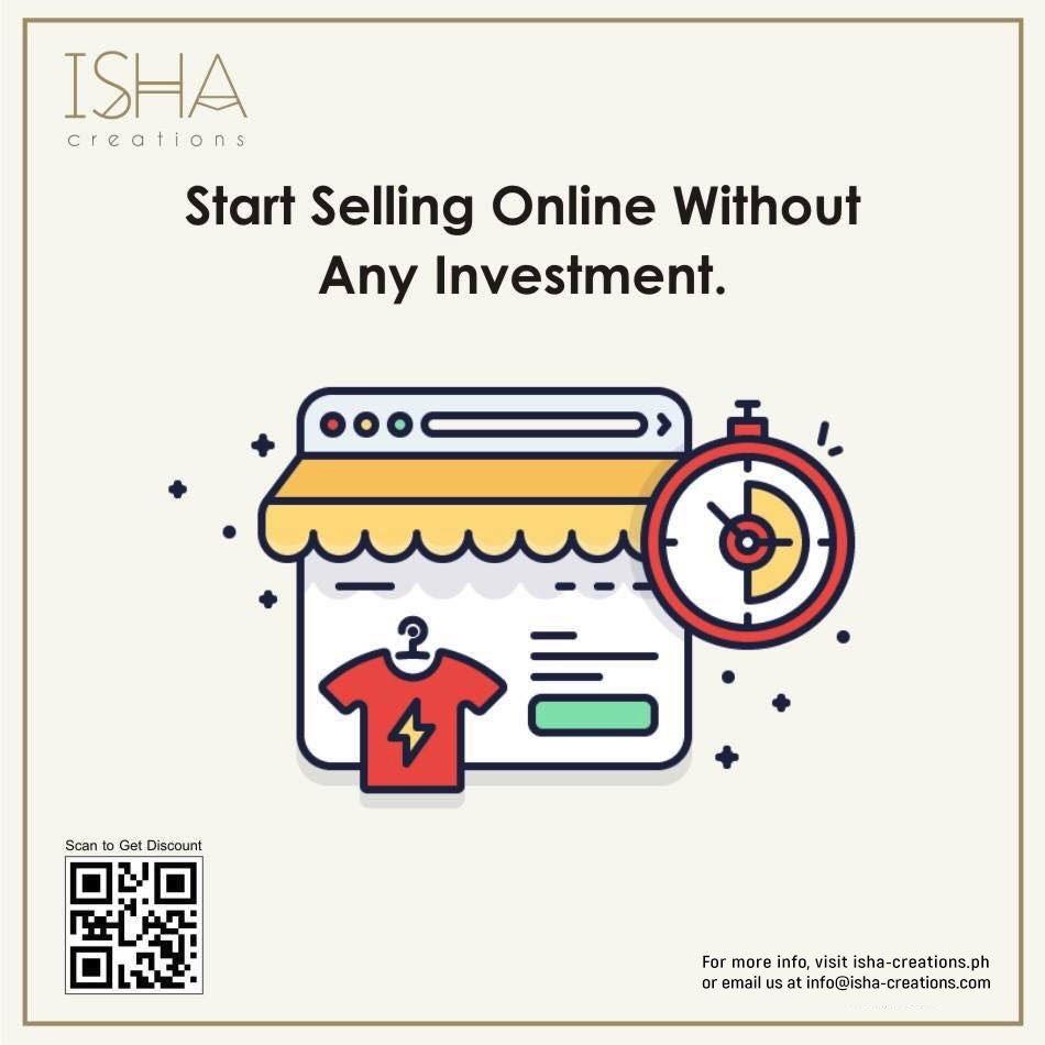 Start Selling Online Without Any Investment.
For more info, visit isha-creations.ph
or email us at info@isha-creations.com
#onlineshoppinginphilippines #onlineselling #sell #seller #ishacreations #selling #sells #sellier #sellout #sellingclothes #sellsellsell  #buymyclothes