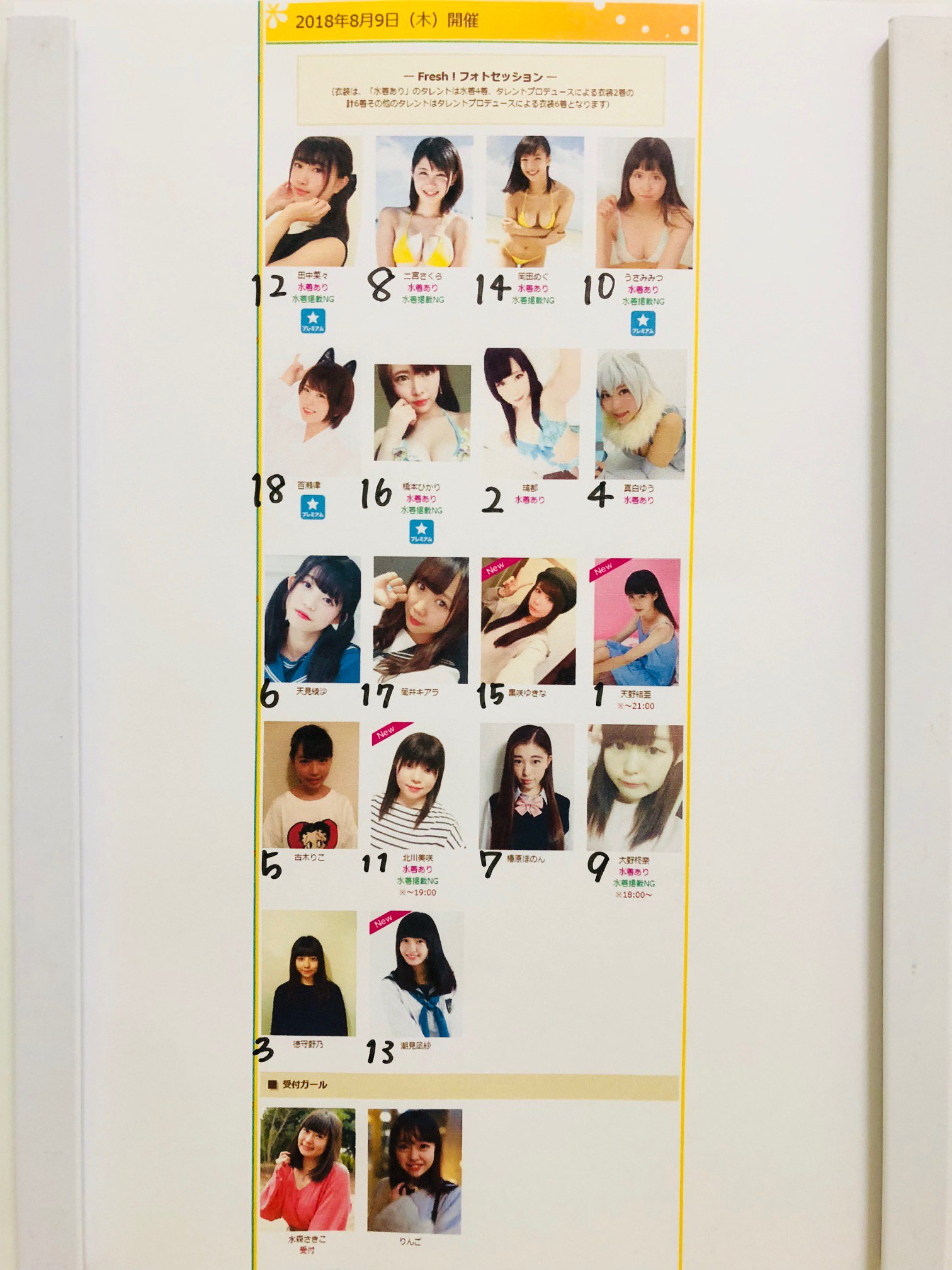 Fresh 撮影会 フレッシュ撮影会 Pa Twitter 8 9 木 フレッシュフォトセッション 本日の出演は 田中菜々 二宮さくら 岡田めぐ うさみみつ 百瀬律 橋本ひかり 璃都 真白ゆう 天見綾沙 筒井 キアラ 黒咲ゆきな