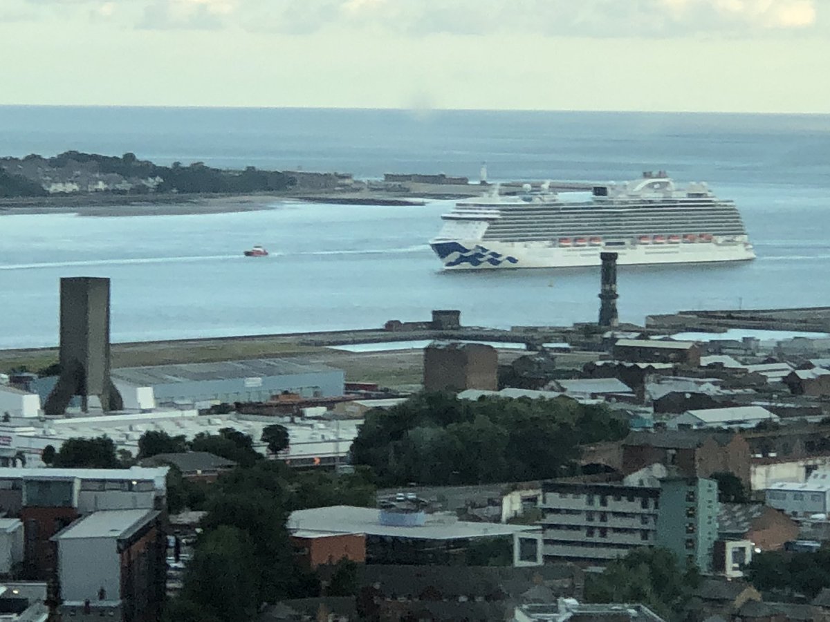 Another cruise ship about to drop anchor in Liverpool. #Liverpool2018 #cruiseliverpool