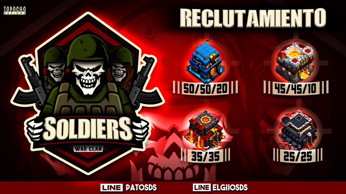 SoldierSCoC_'s tweet photo. Te gustan las guerras?? Te consideras un buen atacante?? Estamos Reclutando!! Que esperas???🔥🔥🔥 https://t.co/rzgXfdCG0L