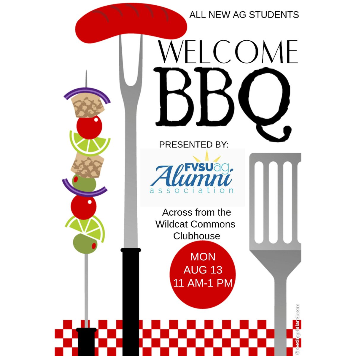 FVSUAgAlumni's tweet photo. New student cookout for all AG Majors!!! Please RT!!!
ππππ
#FVSU
#FVSUAg
#fvsuagalumni
#FVSUExtension #FVSUCAFST #FVSUFACS #FVSUEET #FVSUAET #FVSUPlantScience #FVSUAgEd #FVSUVet #FVSUAgEcon #FVSUICD #FVSUAnimalScience https://t.co/P7IBY1p6Qj