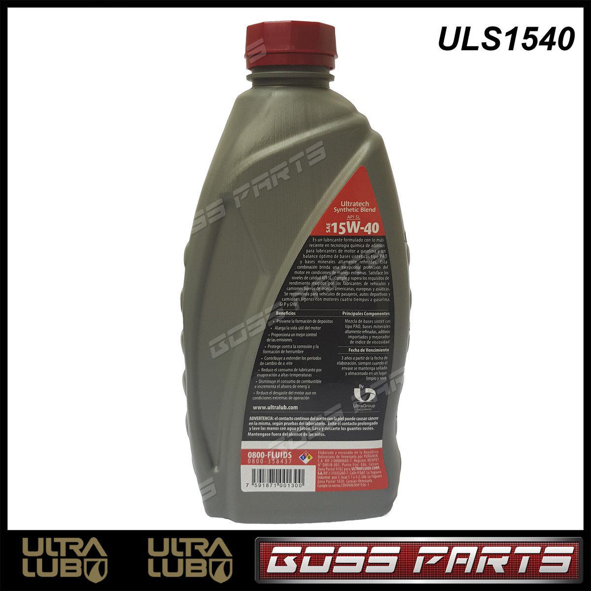 InvBossParts's tweet image. Aceite de Motor 15W-40 Semisintetico API SL Ultralub