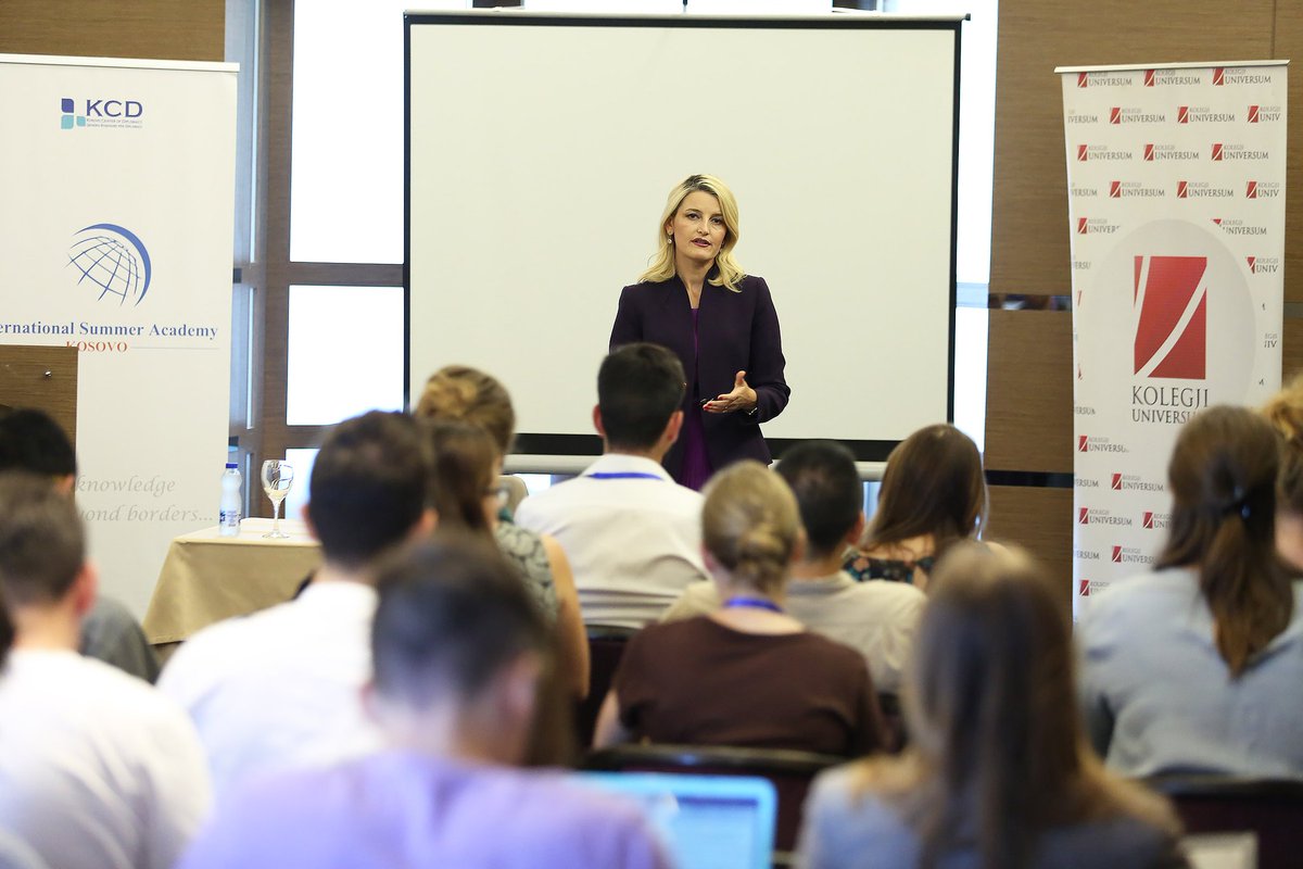 Dhuratas's tweet photo. Meeting&amp;discussing with students is a great motivation and push beyond academic responsibility, especially when they come from 23 different states🌍@ International Summer Academy in #Pristina.Our identity, makes us part of European values mentality, historically&amp;culturally. https://t.co/E3H51eGDcF