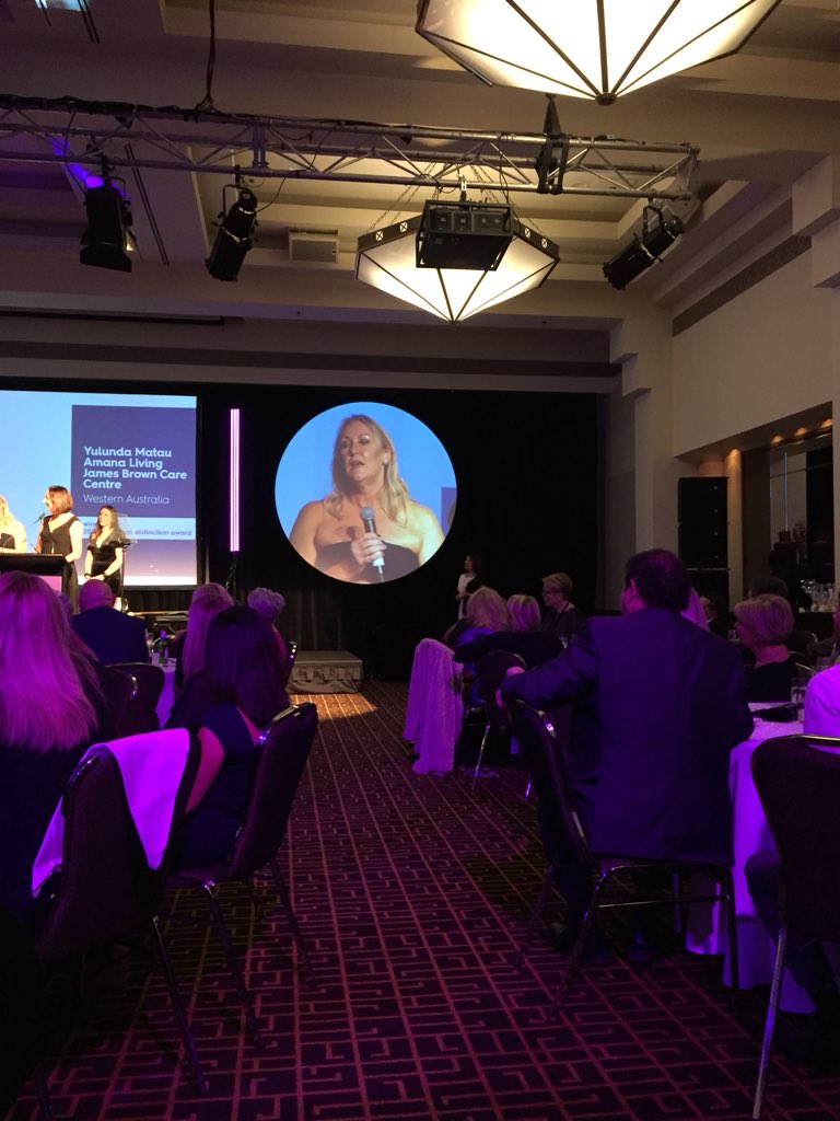 <a href="/AmanaLiving/">Amana Living</a> <a href="/Benetas/">Benetas</a> <a href="/anglicare_aust/">Anglicare Australia</a> . @HESTASuper Congratulations to the wonderful Yulunda Matau from AMANA Living James Brown Centre on winning the individual HESTA award . Go Yulunda