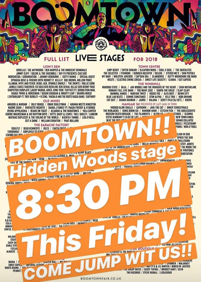 Come rain or shine we’ve got the summer vibes at #BOOMTOWN on Friday! #yousayhowhigh