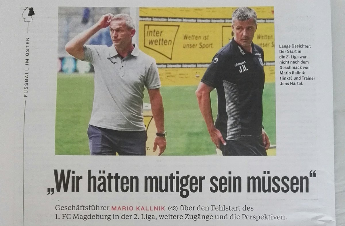 FCM_Fakten's tweet photo. Im aktuellen @kicker gibt es interessante Texte zum 1. FCM. Mario Kallnik äußert sich über den Auftakt gegen St. Pauli, ein #ExFCMer spricht über den Club. #einmalimmer #FCMFakt https://t.co/xak9rJ96uX