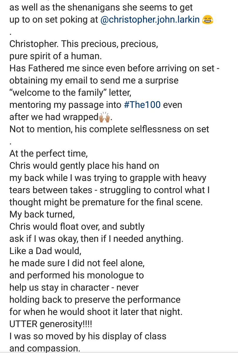 InfoThe100's tweet photo. PHOTO | Shannon talking about Chelsey and Chris' last days on set of #The100 (via shannonkook on instagram) https://t.co/JTZhsAN5xD