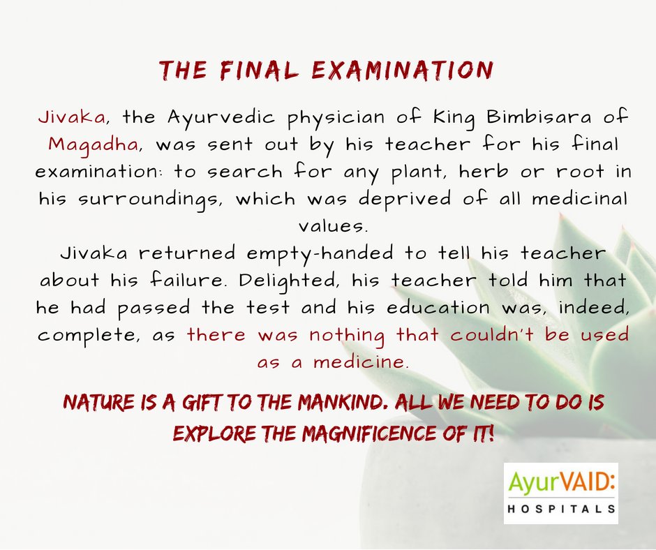 Here is an interesting anectode about Jivaka, the Ayurvedic physician of king Bimbisara.
#Ayurveda #AyurvaidHospitals #AyurvedicAnectode