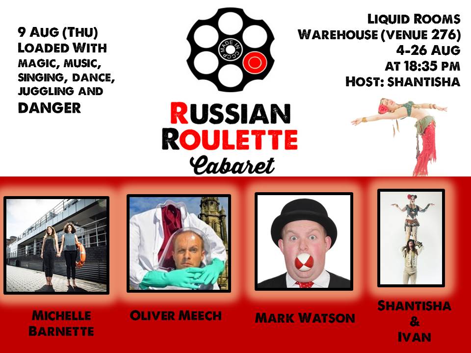 Shantisha_smile's tweet image. Amazing line up for tonight! Catch these legends @ #RussianRouletteCabaret @LIQUIDROOMS Warehouse (v 276) @ 18:35:  @magicmeech, @Mich_Barnette , @ManOfMischief_ 100% unique, absolute delight!