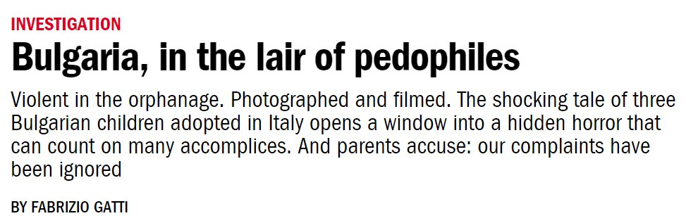 Amici dei Bambini, kindervrienden, wiens handel en wandel wordt getoond in #TheTraffickers - ontvanger van miljoenen EU geld - bekend om het intimideren van journalisten en anderen. En geen vrienden van #RoeliePost espresso.repubblica.it/attualita/cron…: