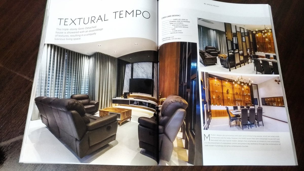 ChivasLau's tweet image. Thank you Designer Concept Magazine for featuring our project on their latest issue. #interiordesigner #rekaandalaman #designarchitecture #malaysiainteriordesign  #malaysiabuilder #designinspiration #asiandesigner #RedLandDesign
