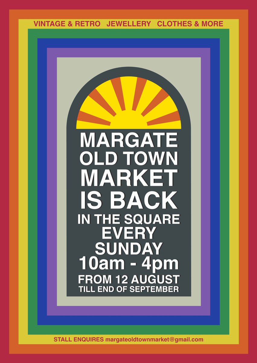 margateoldtownmarket (@margatebazaar) on Twitter photo Its Back Short and sweet. for more details - margateoldtownmarket@gmail.com
Market manager Jane rawlings Its Back Short and sweet. for more details - margateoldtownmarket@gmail.com
Market manager Jane rawlings