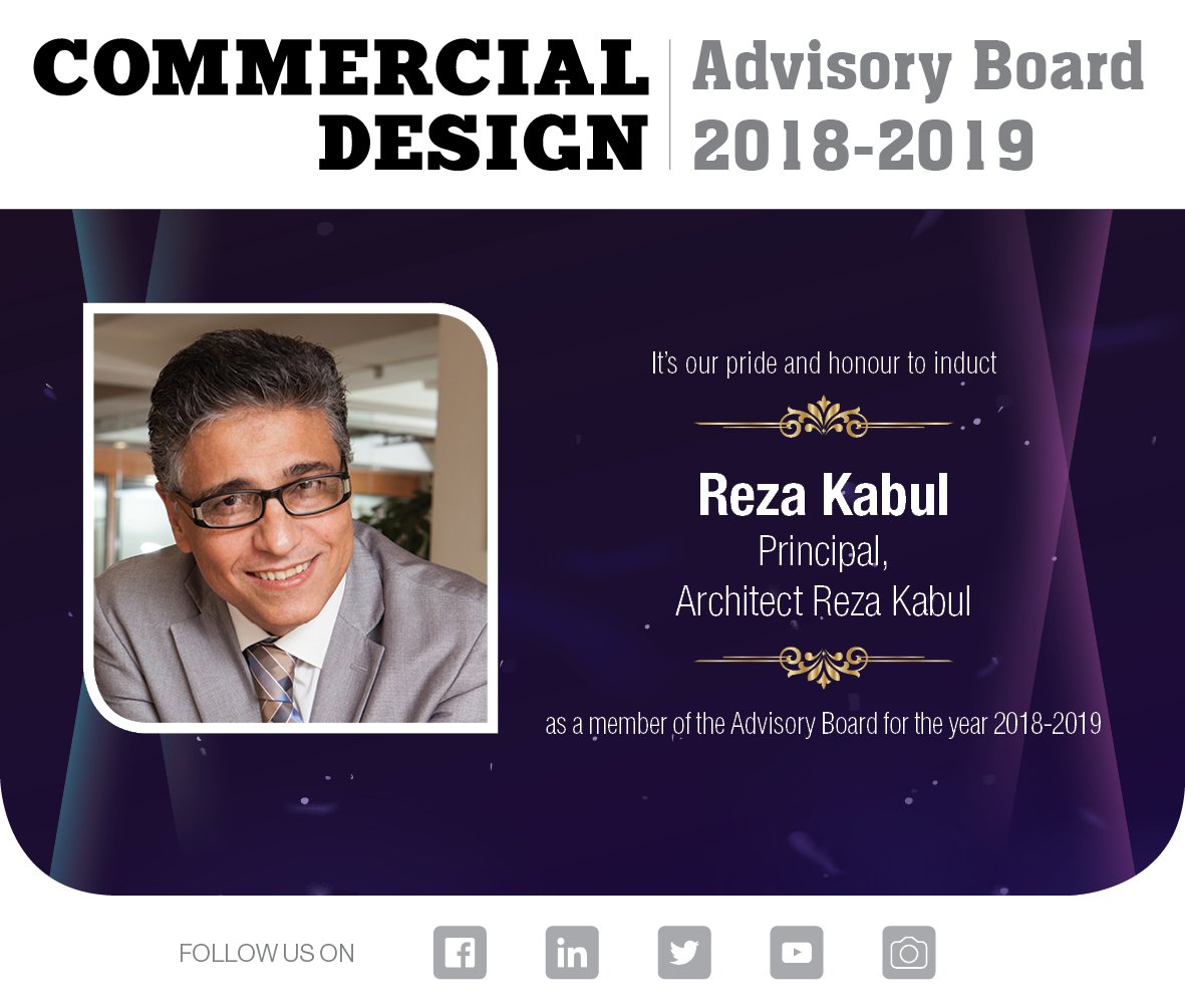 We at Commercial Design, are happy to welcome Ar. @rezakabul as a member of our Advisory Board.

#leaders #advisers #advisoryboard