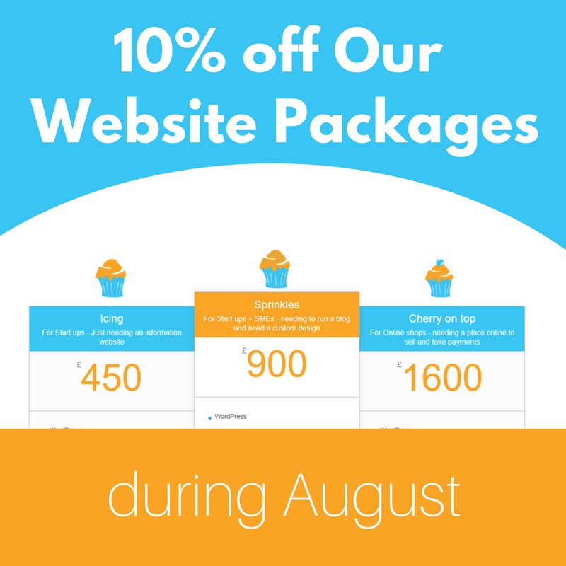 We have launched our first-ever special offer for a limited time only. Book in your website project within August and get 10% off.

*The project does not have to start in August so book now for your future projects.