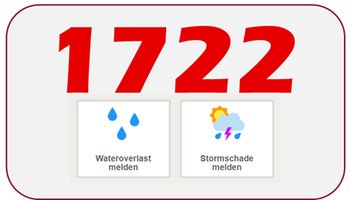 het #nummer1722 is vandaag geactiveerd, om het #noodnummer112 te ontlasten. Bel het nummer 1722 voor niet-dringende hulp bij #stormschade  of #waterschade. Voor levensbedreigende situaties belt u 112