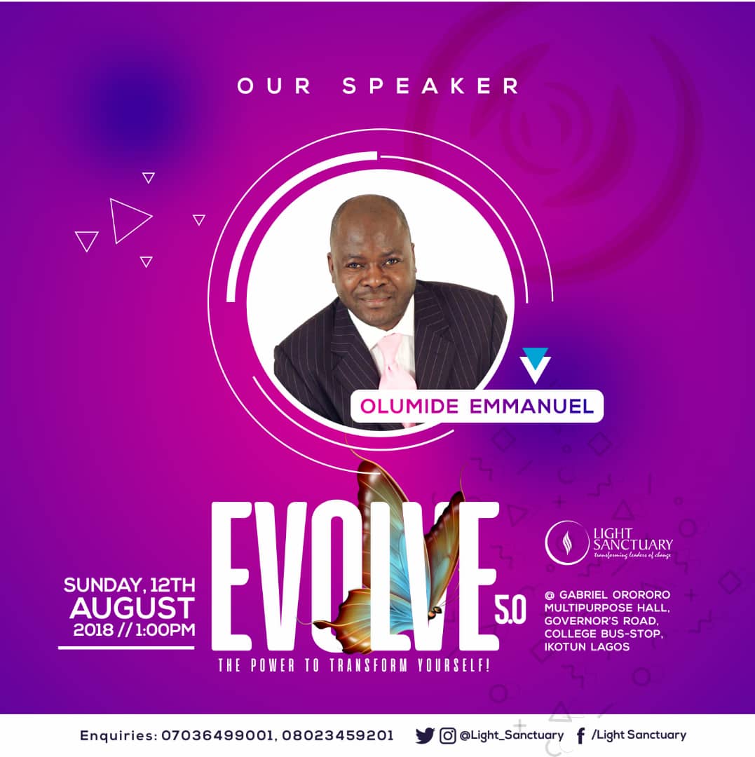 ayo_fadumiye's tweet photo. #MeetOurGuestSpeaker #EVOLVE2018 @OlumidEmmanuel @IntlWiseMan popularly known as the #CommonSenseGuru is no doubt one of the world's leading Relationship Experts, Motivational Speakers and Wealth Creation Agents #WorthListening This Sunday, August 12 @CBCNigeria @AdenikeSelah https://t.co/E1I8t1AfM5