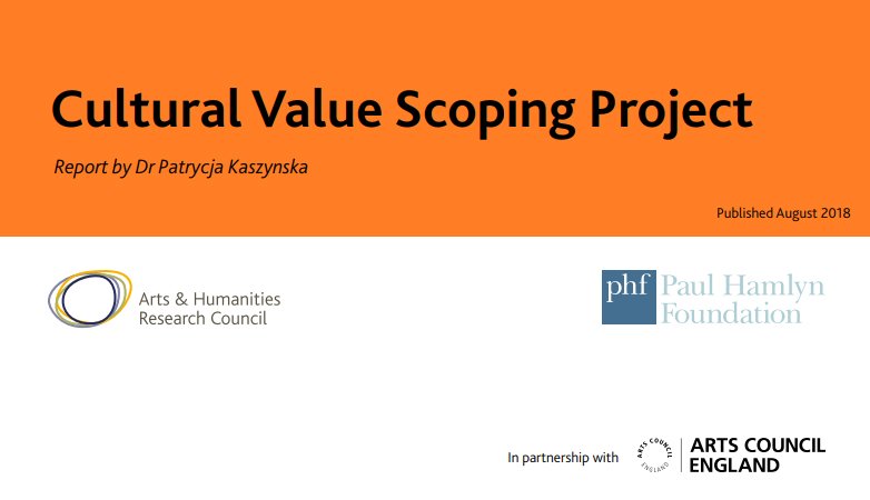 We're excited to announce a new £2.5m call to create a collaborative Centre for Cultural Value to advance understanding of the value of arts and culture. It follows recommendations from a newly published report – details below: ahrc.ukri.org/newsevents/new… <a href="/phf_uk/">Paul Hamlyn Foundation</a> <a href="/ace_national/">Arts Council England</a>