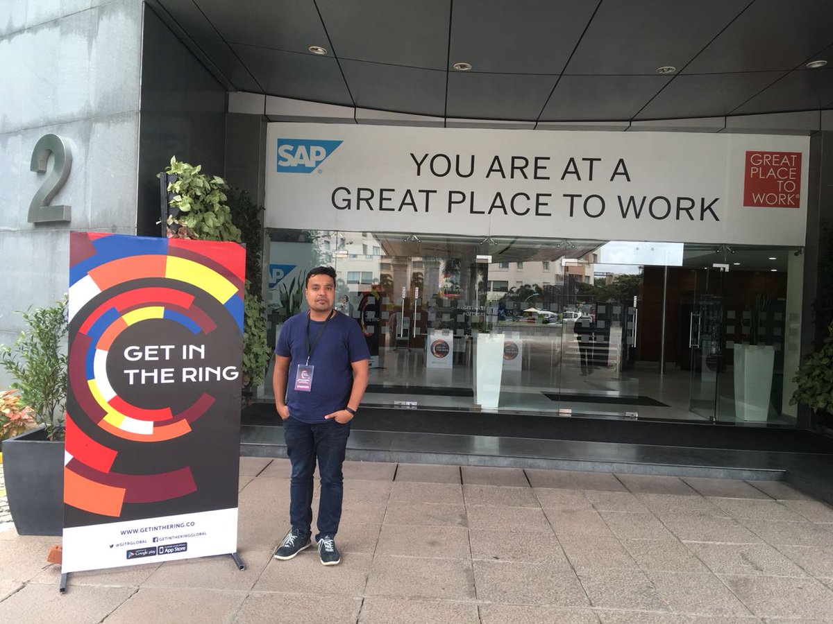 MarketingLeoApp's tweet photo. We are pitching against the best #B2B #Enterprsie focussed startups at the #GITRSAP event at #SAPStartupsocial today. Come say hello to our Founder @sourabhmathur if you're around. https://t.co/u7YbSFpobm