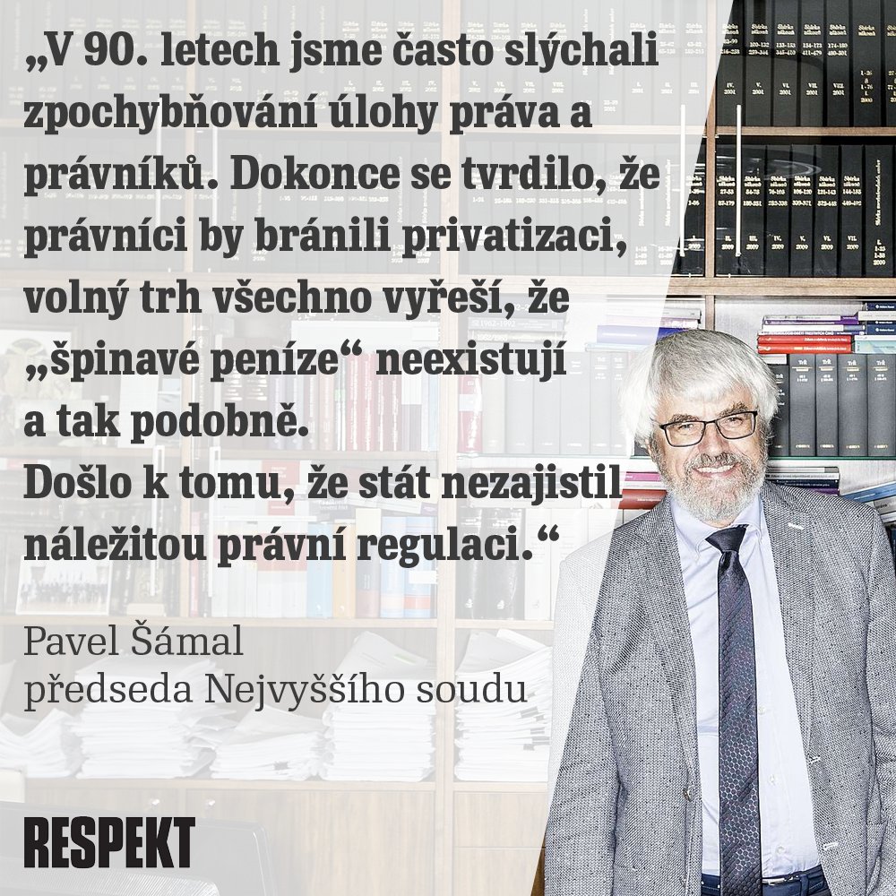 RESPEKT_CZ's tweet photo. Předseda Nejvyššího soudu Pavel Šámal o kauze #HSystem a o tom, proč máme v Česku dnes právní džungli. https://t.co/wXnXq6UnfP 👨⚖️ https://t.co/zAtI18ylR8