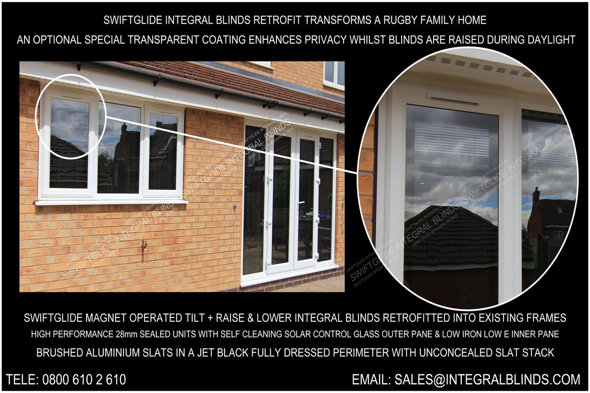 IntegralBlinds's tweet photo. SwiftGlide rapid raise & lower integral blinds with brushed aluminium slats with a fully dressed perimeter in Jet Black. #FullyDressed #IntegratedBlinds #integralBlinds #SwiftGlideEveryWhere #Rugby #ConcealedStack https://t.co/lLvA7Q2vCv