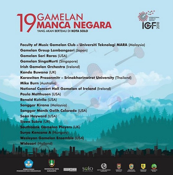 Keren juga nih, 19 Kelompok Gamelan Manca Negara hadir di #InternationalGamelanFestival 2018 #IGFSolo