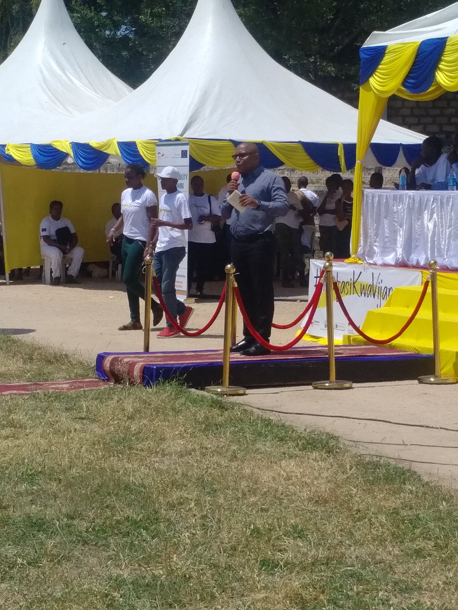 HE.William Kingi, the DG #Mombasa County 001 addressing the youth ('potential, disconnect and involvement' as mentioned by a youth speaker) at the #SafeSpaces4Youth #SafeSpace4Youth #InternationalYouthWeek #InternationalYouthDay #NafasiKwaVijana