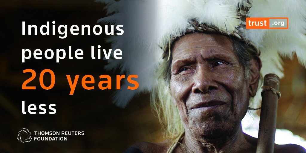ContextNewsroom's tweet photo. Today is #IndigenousPeoplesDay, which highlights the issues faced by indigenous communities around the world. 

Did you know that an indigenous person's life expectancy is up to 20 years shorter, on average? #IndigenousDay https://t.co/vTMJmRQVyL