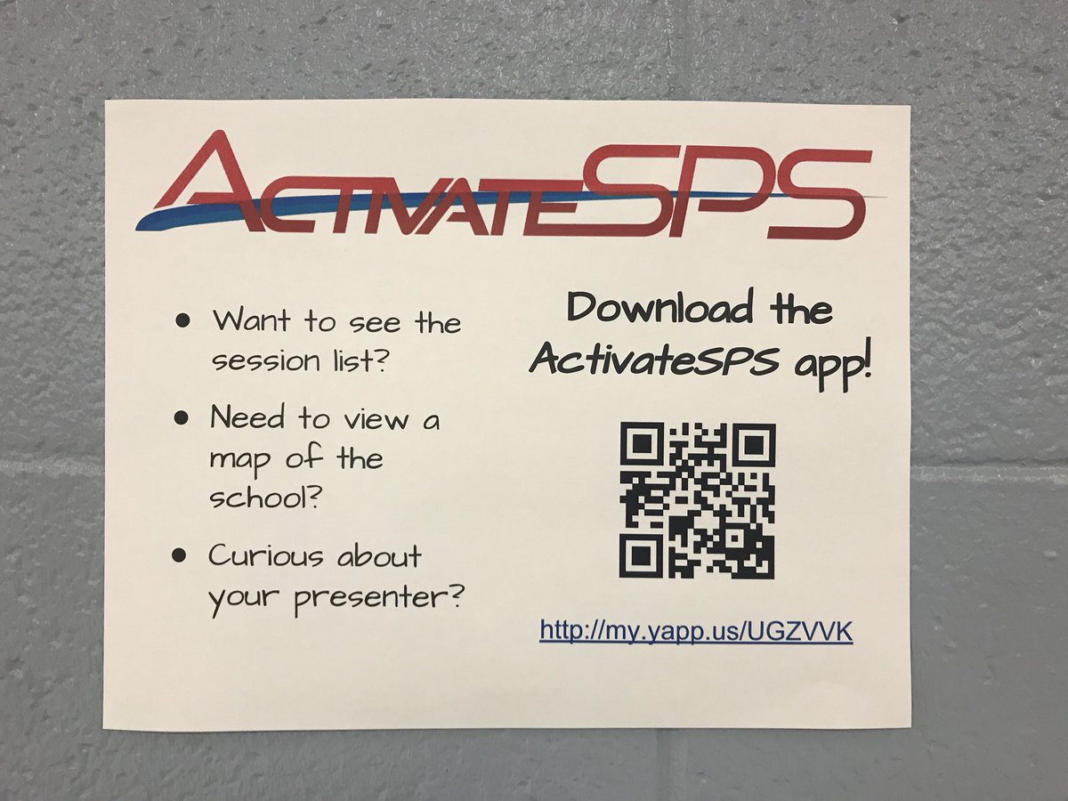 DrJJSully's tweet photo. ATTN @officialSPS adult learners: download the app for #ActivateSPS It is the perfect way to manage your day, learn about your presenters, and connect to resources. #ignitesps https://t.co/a5QOEYBElZ