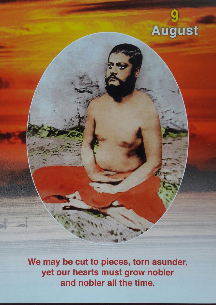 vkendra's tweet photo. We may be cut to pieces, torn asunder, yet our #hearts must #grow nobler and #nobler all the time.
--Swami #Vivekananda
{#CWSV-2 : #Work and its #Secret} https://t.co/zH7CSNICNs