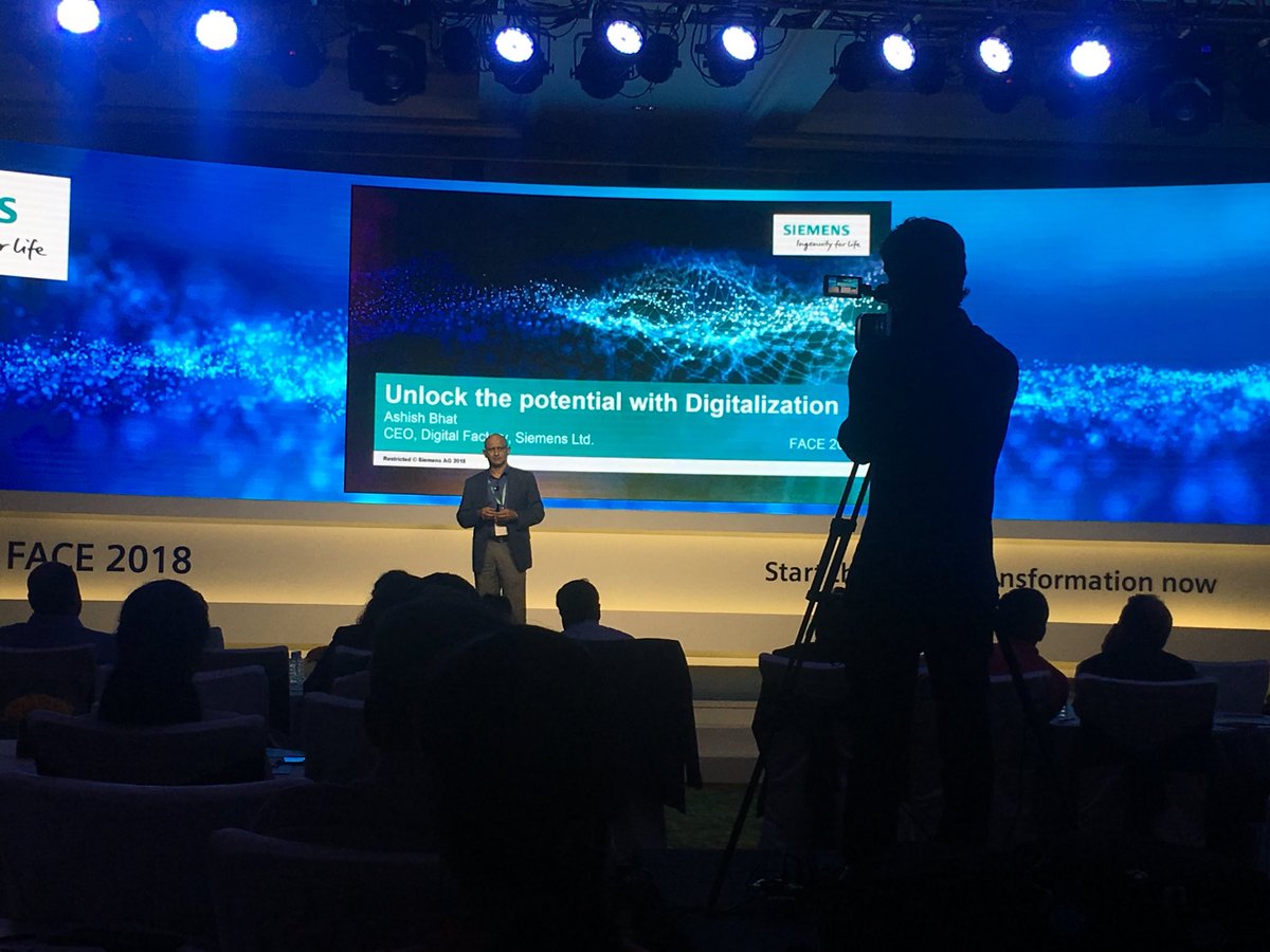 vineetwarikoo's tweet photo. Mr. Ashish Bhat , #CEO Digital Factory division, ⁦@SiemensIndia⁩ kicks off #FACE2018 at #Bangalore ⁦@Siemens⁩ ⁦@SiemensPLM_APAC⁩ https://t.co/tYASsN2uJs
