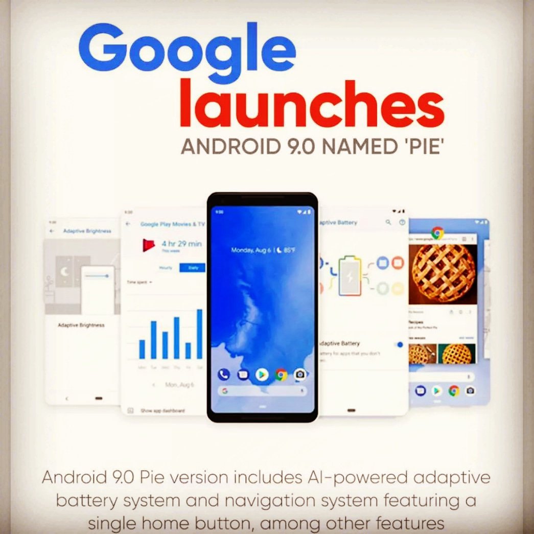 seoraval's tweet image. New Launch By Google 9.0 Pie
 #googlelaunch 
#googlepie 
#googlepie9
#googleandroid 
#androidpie 
#android 
#googleandroidpie @VishalBRaval @seoraval @vinaybraval @bhukhhad @maria0000111 @AdamSmith30303