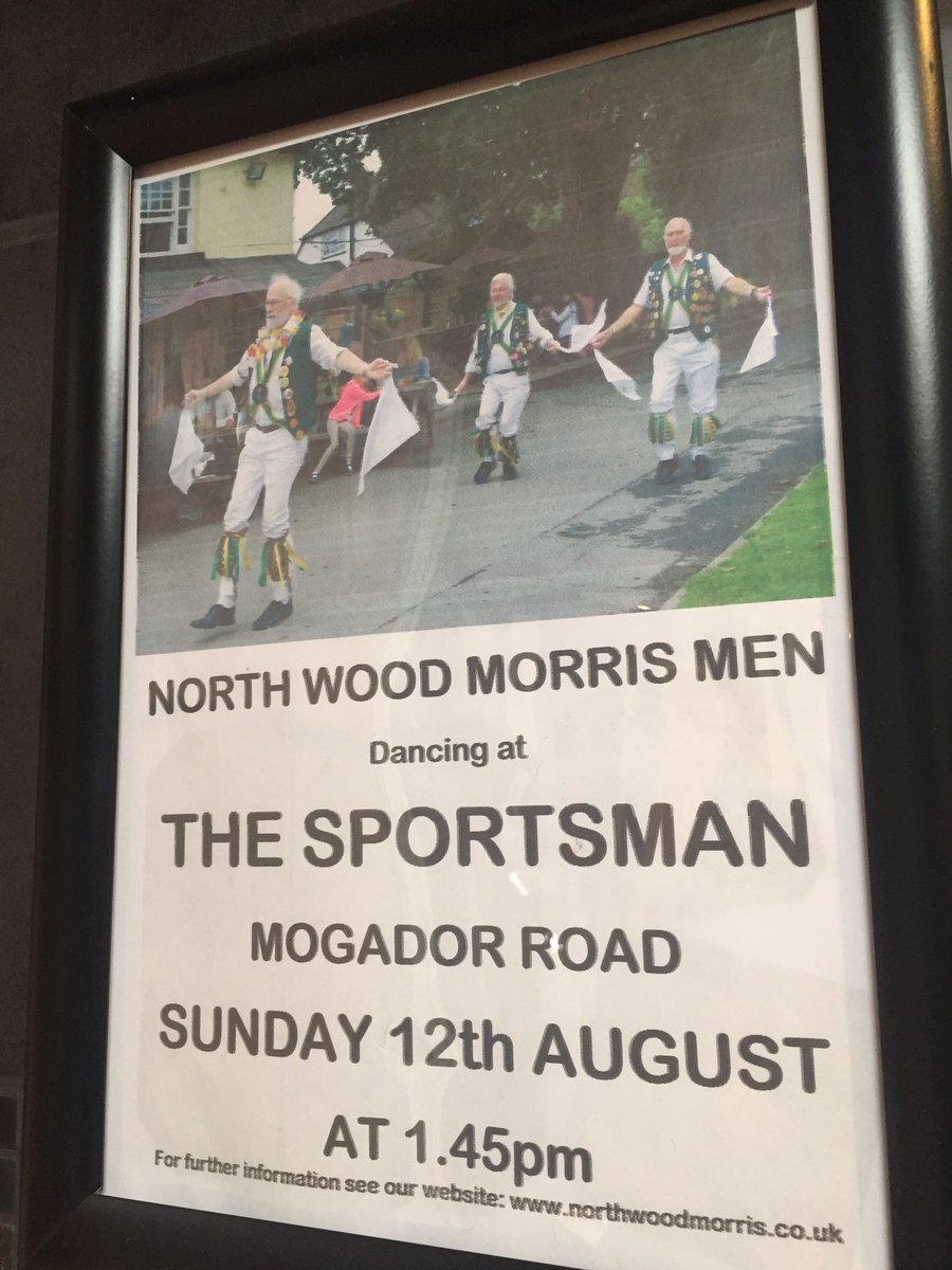 Sportsman_TWS's tweet image. Don't forget to join us this Sunday 12th August  at 1.45pm for North Wood Morris Dancers!! #morrisdancing