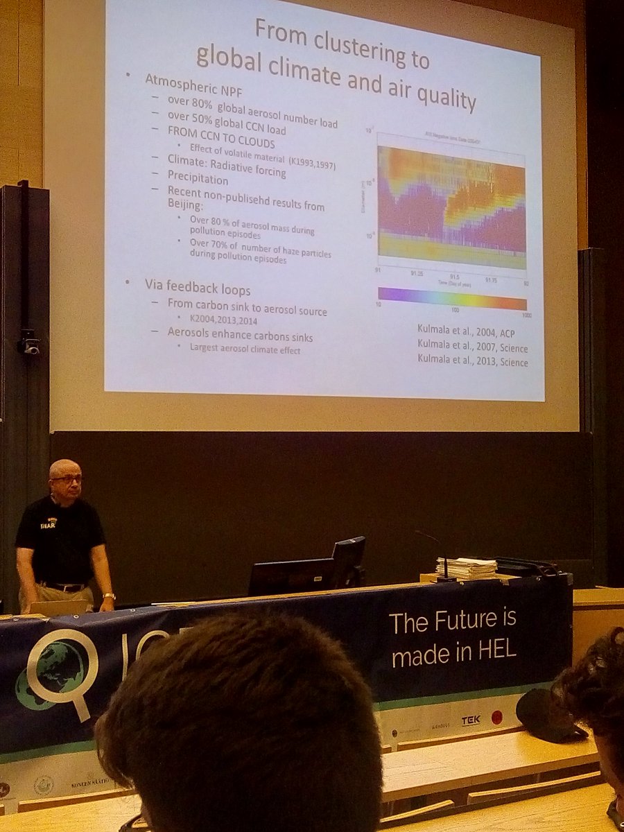 Atmos_Research's tweet photo. The legendary @MarkkuKulmala1 kept a really good lecture about climate problems and challenges in climate research #ICPS2018 https://t.co/dAsN5K1Nml