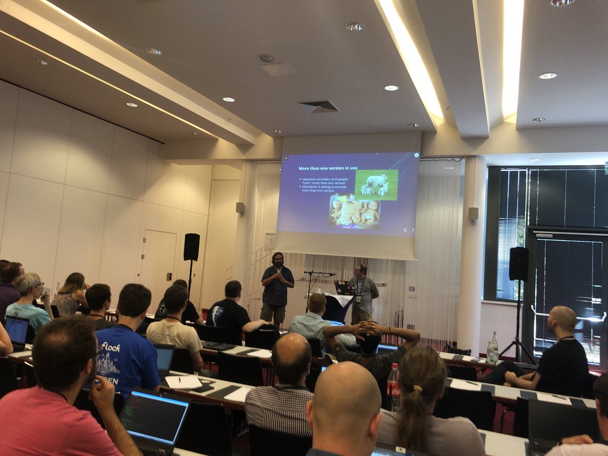 DomiBula's tweet photo. Complexity and #modularity? π§β‘οΈ Simple steps of starting. Start small until you actually feel how much work there is @1angdon @sgallagh_redhat at #FlockToFedora #Flock2018 @fedora @RedHat @redhatopen https://t.co/Dv9hZgxJy2 https://t.co/2bHnMqrqK6