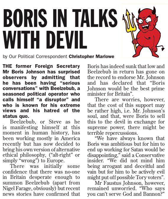 Private Eye Magazine on X: Boris Johnson blundering into