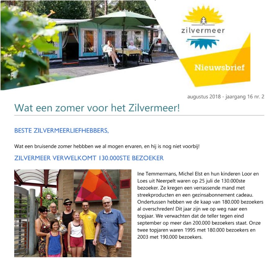 📌 Zilvermeer Nieuwsbrief
➡️Augustus 2018

* Downloadlink:
drive.google.com/open?id=1uJ8g6… 

Wens je voortaan in de toekomst de Zilvermeer nieuwsbrief via mail te ontvangen? Meld je dan aan via onderstaande link:
zilvermeer.be/blijf-op-de-ho…
