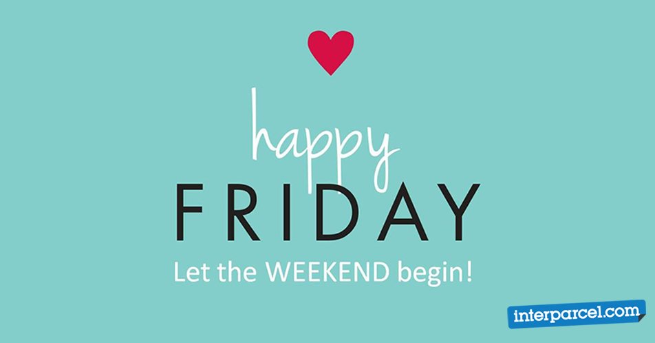 InterparcelAU's tweet photo. Fri-Yay! Have a great weekend everyone! We will be back 9am Monday! #FridayFeeling https://t.co/hZmjObeU9x