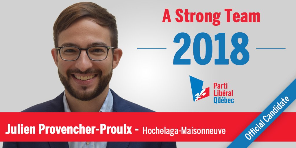 LiberalQuebec's tweet photo. #AStrongTeam - #UneÉquipeSolide
Learn more about Julien Provencher-Proulx, his life, his interests, his professional background and his political commitment to Quebec. ➤➤https://t.co/Lr6RgnYqpK
Follow him on Twitter : @julienppplq
#Qc2018 #HochelagaMaisonneuve #PLQ https://t.co/b9Cg2idVD3