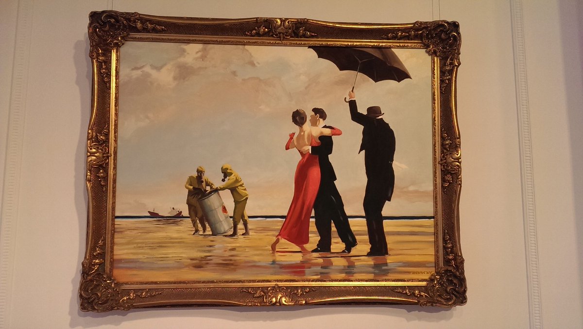 Great to see two of my least favourite artists incorporated in one work!!! #Banksy & #JackVetriano - Shame #MarcelDyf & #BernardBuffet aren't in the mix too! Any other ideas for an #UnholyAlliance?