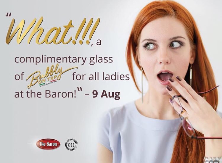 Join us for a complimentary bubbly today #WomensDay