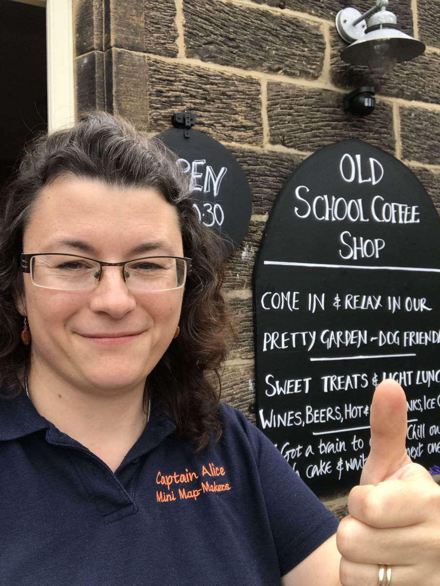 MiniMapMakers's tweet image. What fun on the @nymr and the Old School Coffee Shop gets a #MiniMapMakers #Award how many maps inside? #CaptainAlice is impressed!! #LoveMaps #SteamTrain #MapsAreEverywhere #UKMappingFestival #GettingChildrenMapping