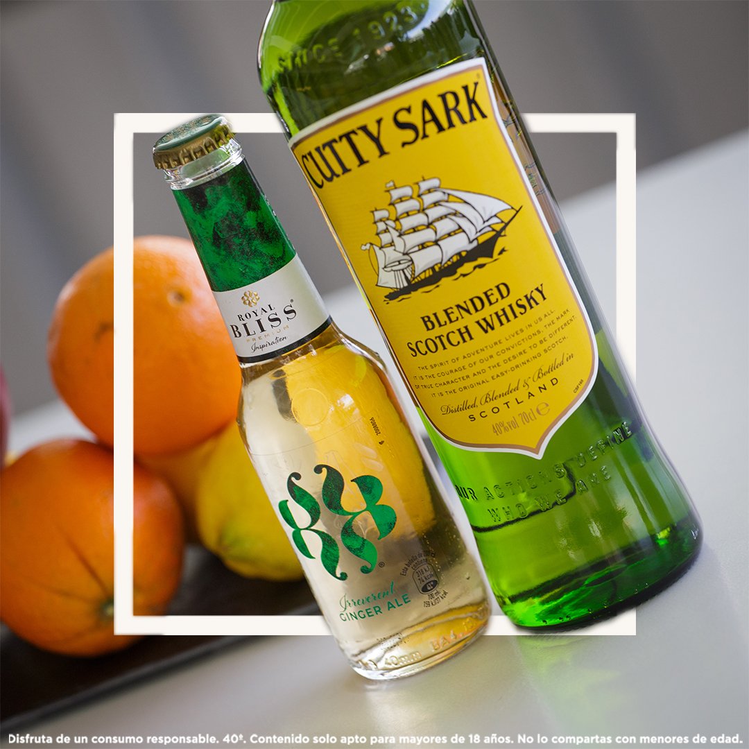 Una parte de #CuttySark, dos de Ginger Ale y un toque de lima. ¡Así de fácil! #NacidoParaMezclarse #Coctel #Summer